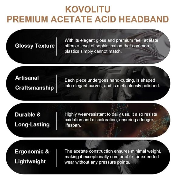 Eyewear Headband Women Girls Flex No Pressure Acetate Fashion Hair Accessory main image 7